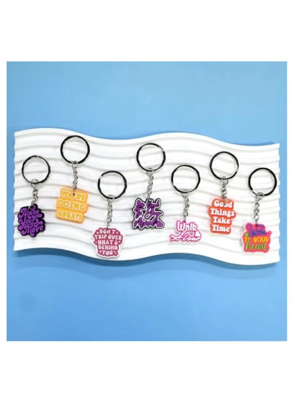 50 PCS Assorted Cute PVC Charms for Keys, Alloy Keychains Party Favors